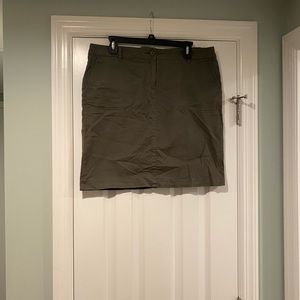 Khaki Cargo Mini Skirt